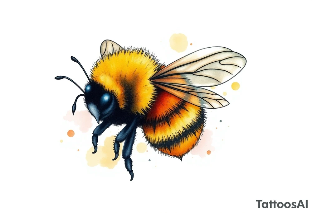Cute bumblebee tattoo idea