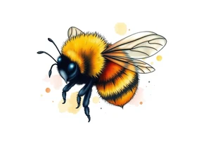 Cute bumblebee tattoo idea