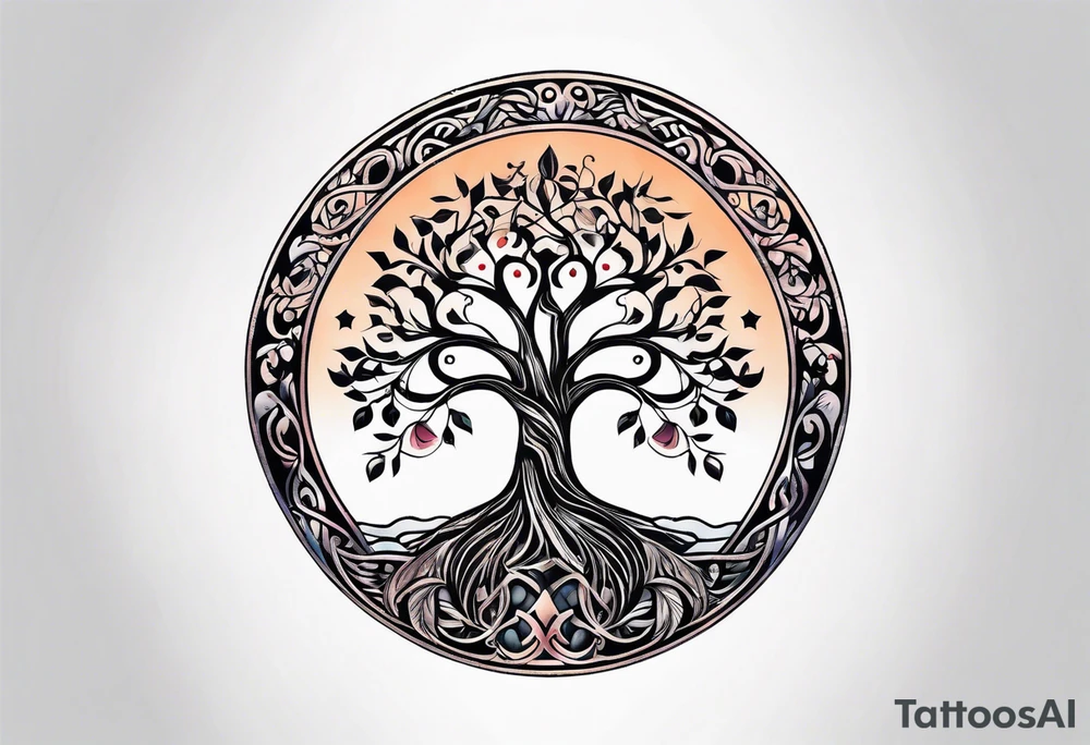 tiny tree of life tattoo idea