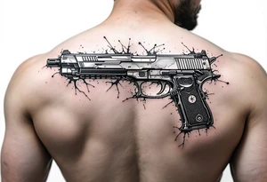 American traditional tattoo of glock tattoo idea