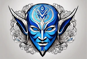 the Blue Spirit Mask from Avatar the Last Air Bender worn by Zuko tattoo idea