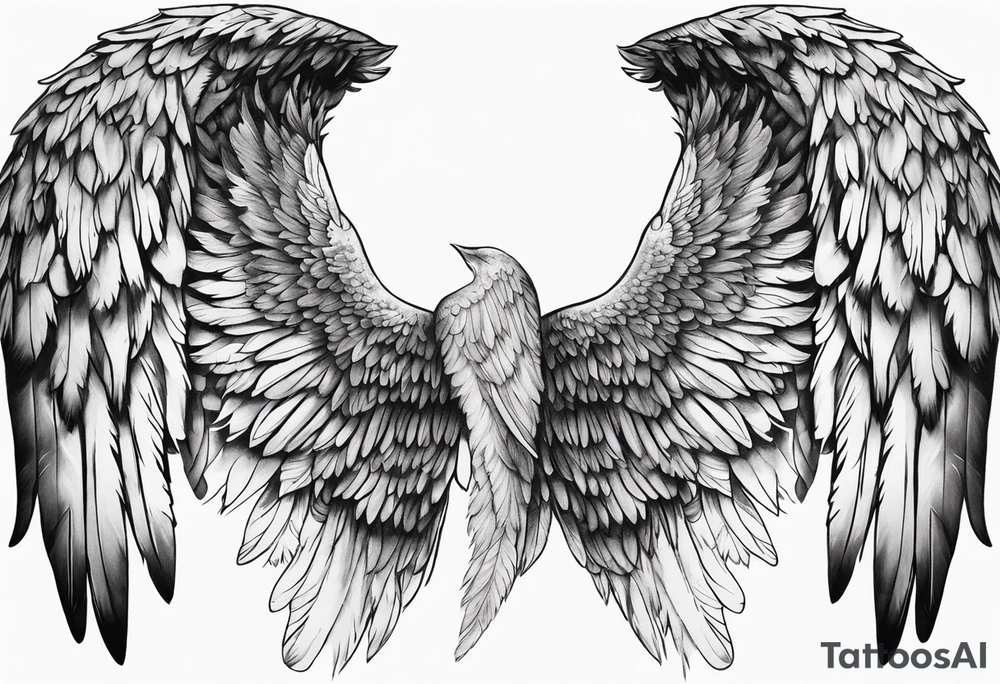 Angel wings tattoo idea