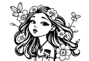 Chicano style girl tattoo idea