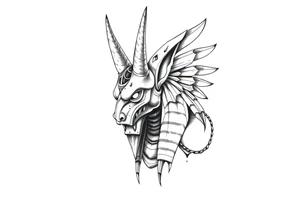 Anubis Egypt god tattoo idea