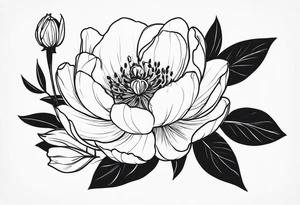 Lily rose with rose bud honey bee peony arm cuff tattoo idea