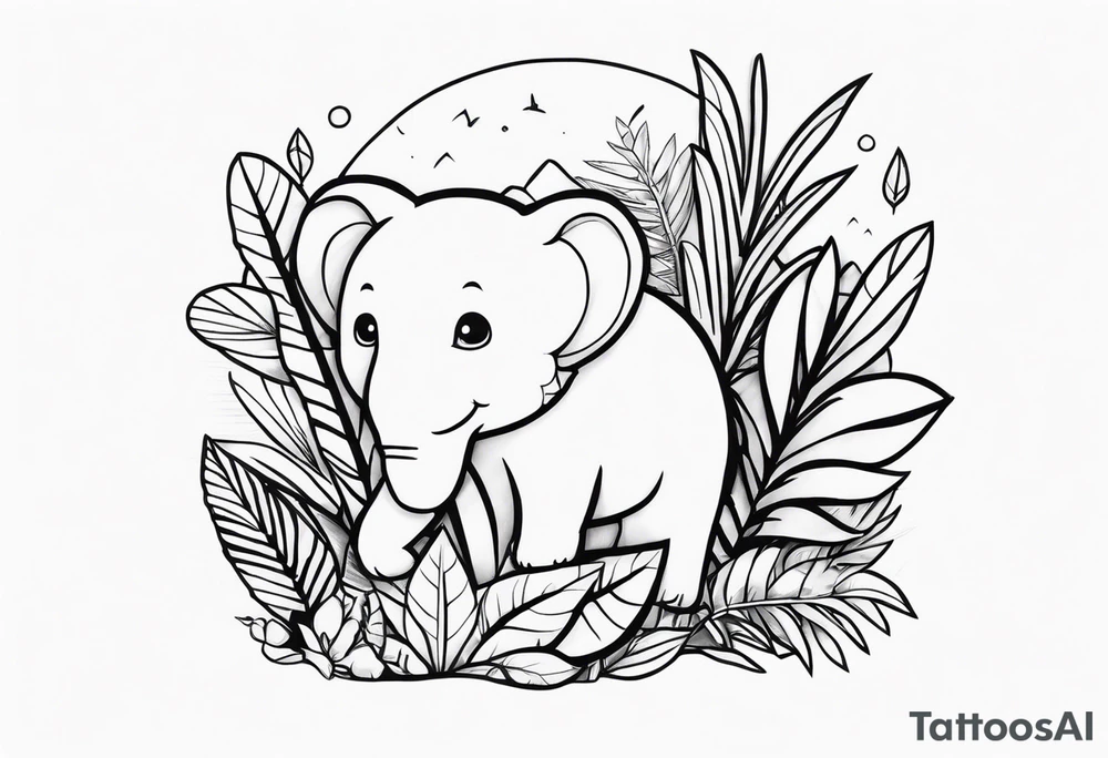 CUTE jungle creature tattoo idea