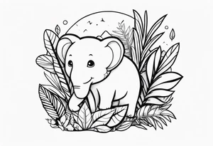 CUTE jungle creature tattoo idea