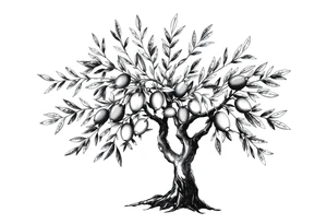 Olive tree tattoo idea