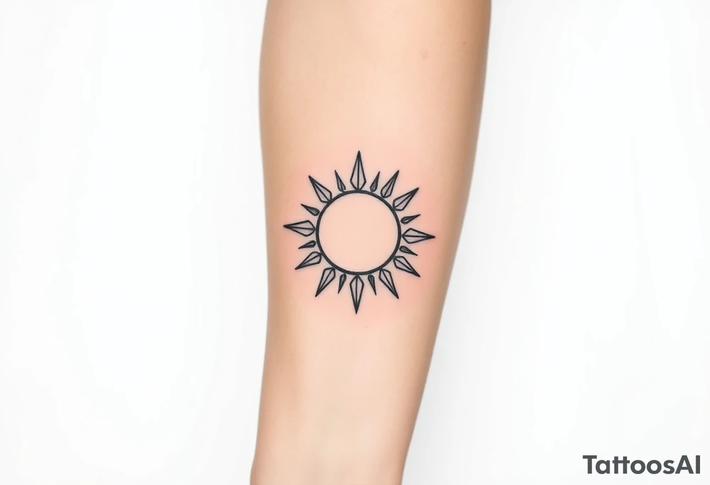 Sun and moon tattoo idea
