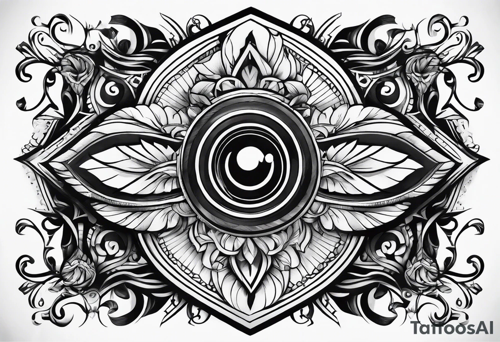 optical illusion tattoo idea