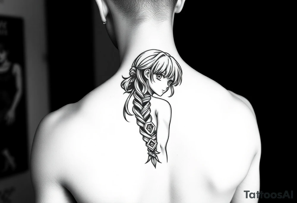 Naked anime girl tattoo idea