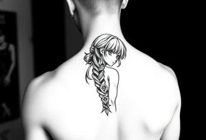 Naked anime girl tattoo idea