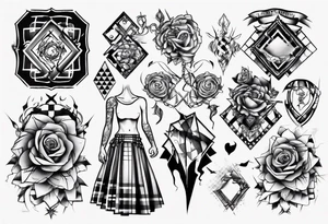tartan skirt tattoo idea