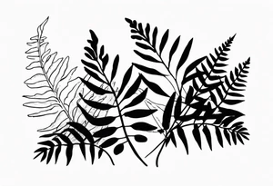 Lush Fern Leaves tattoo idea