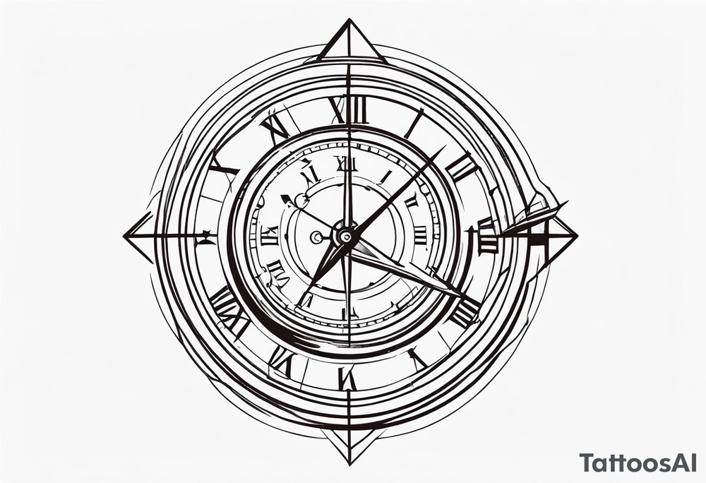 Very Simple tattoo combining elements of time, travel, and direction. tattoo idea Very Simple tattoo combining elements of time, travel, and direction. tattoo idea