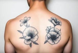 It will be a fore arm tattoo in the neo american traditional style. I want to incorporate a few different flowers: poppy's, morning glorys, narcisus tattoo idea