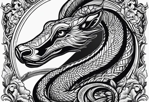 Snake and Goat tattoo idea
