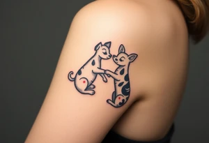 Pet friendship tattoo idea