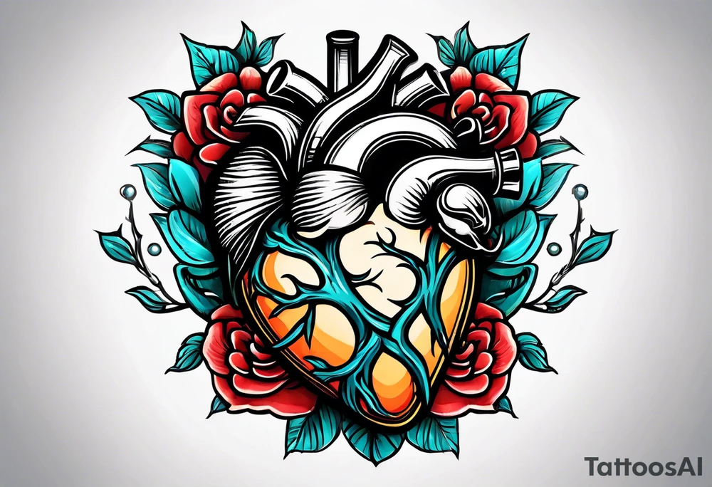 heart hands tattoo idea