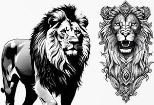 Lion with scar face tattoo idea