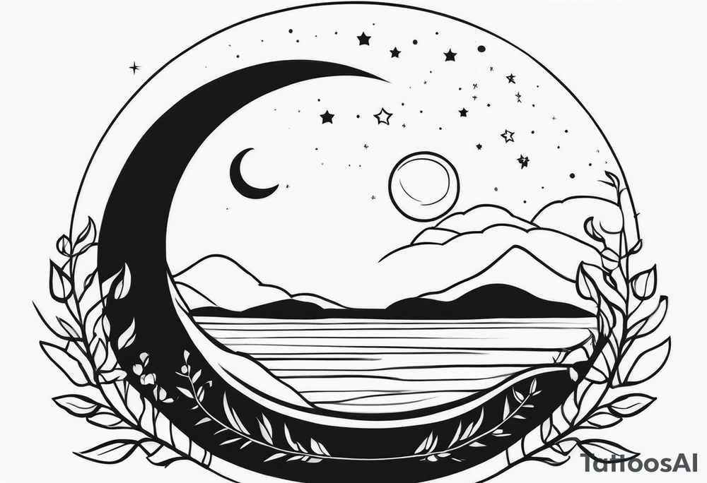Moon tattoo idea