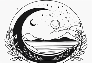 Moon tattoo idea
