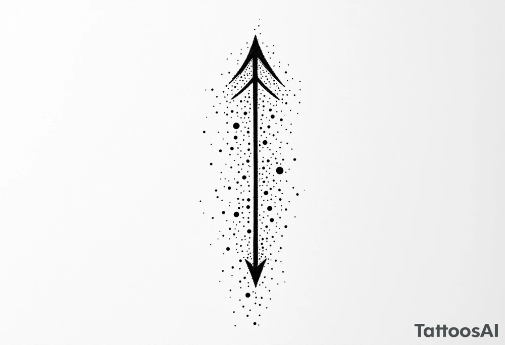 one  arrow  that look down tattoo idea