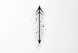 one  arrow  that look down tattoo idea