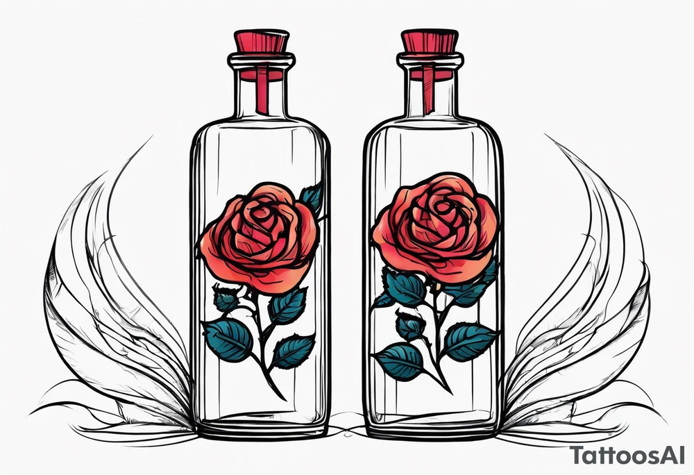 Rose 
Meer 
Flasche 
Dornen 
Seil
Kerze tattoo idea