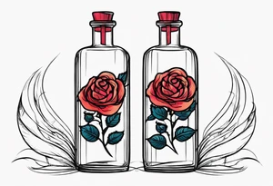 Rose 
Meer 
Flasche 
Dornen 
Seil
Kerze tattoo idea