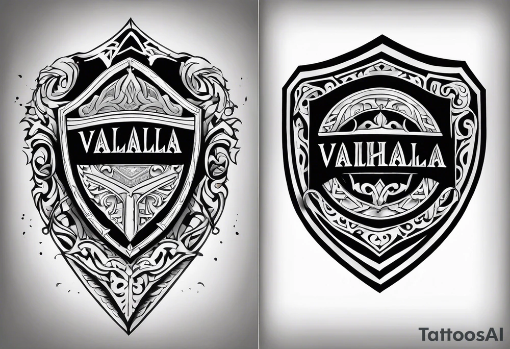 Valhalla shield tattoo idea