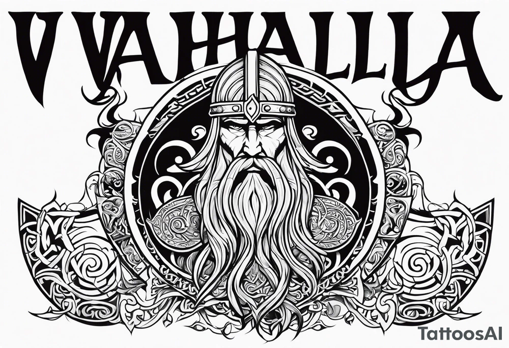 Valhalla viking  gods tattoo idea