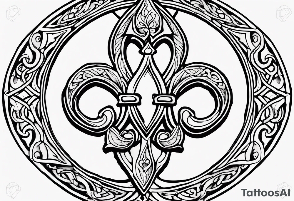 Fleur de lys celtique tattoo idea