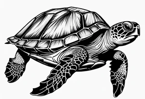 Sea turtle tattoo idea