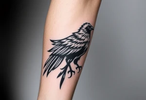 crow tribal tattoo idea