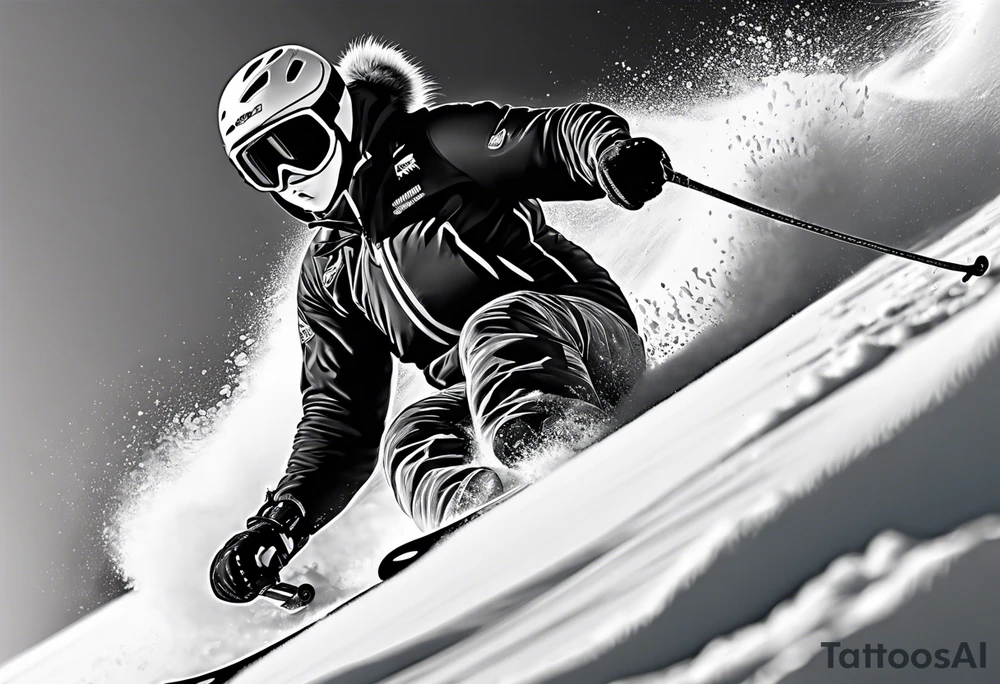 Skier tattoo idea
