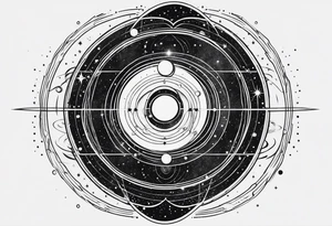geometric representation of the solar system tattoo idea