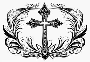 ankh mixed tribal whole arm tattoo idea