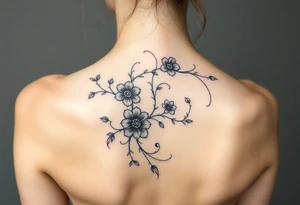 floral vines tattoo idea