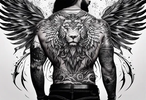 Lightning across the back tattoo idea