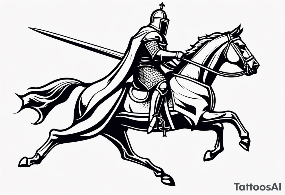 Christian knight tattoo idea