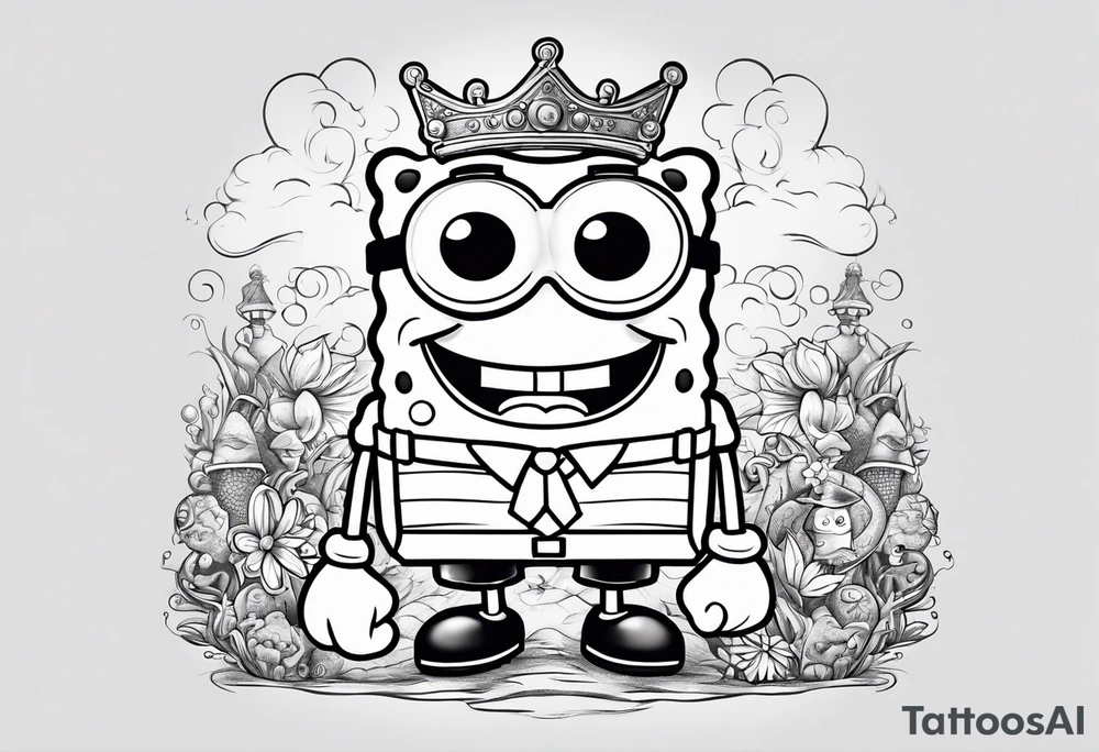 spongebob as a minnion tattoo idea