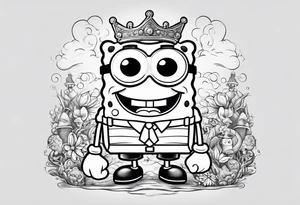 spongebob as a minnion tattoo idea