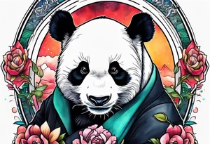 Don Draper riding a panda tattoo idea
