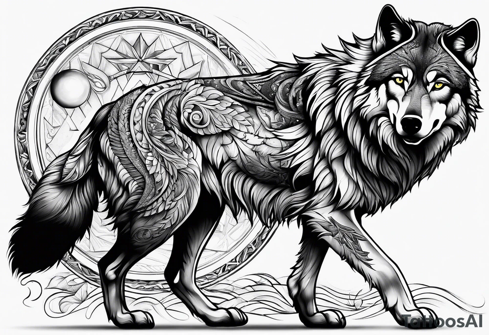 Wolf tattoo idea