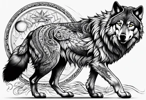 Wolf tattoo idea