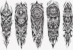 tribal full sleeve tattoo idea
