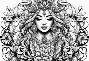 The concept of living a life is 'Happiness' tattoo idea