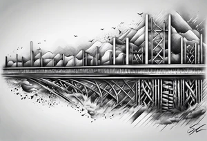 DNA strand men forearm tattoo idea