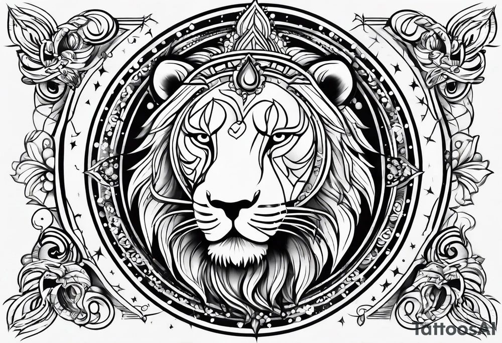 Leo astrology sign tattoo idea